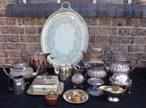 A QUANTITY OF SILVER-PLATED WARE