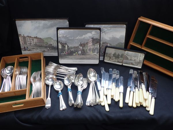 A QUANTITY OF SILVER-PLATED CUTLERY