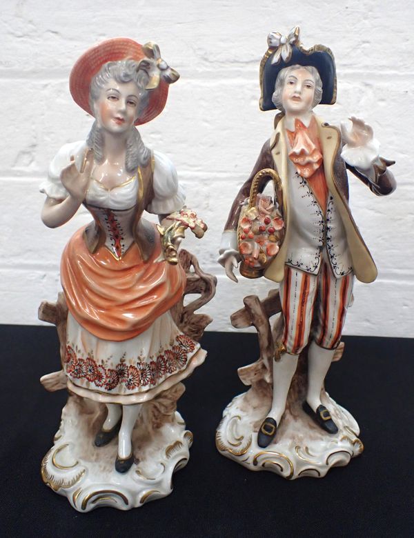 A PAIR OF UNTER WEISS BACH FIGURES