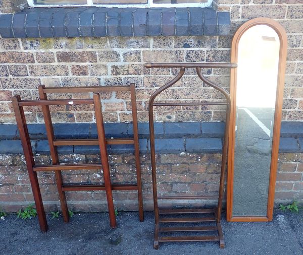 A VICTORIAN ARCHED LONG WALL MIRROR