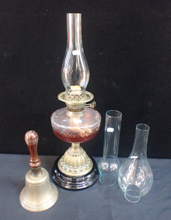 A VICTORIAN OIL LAMP