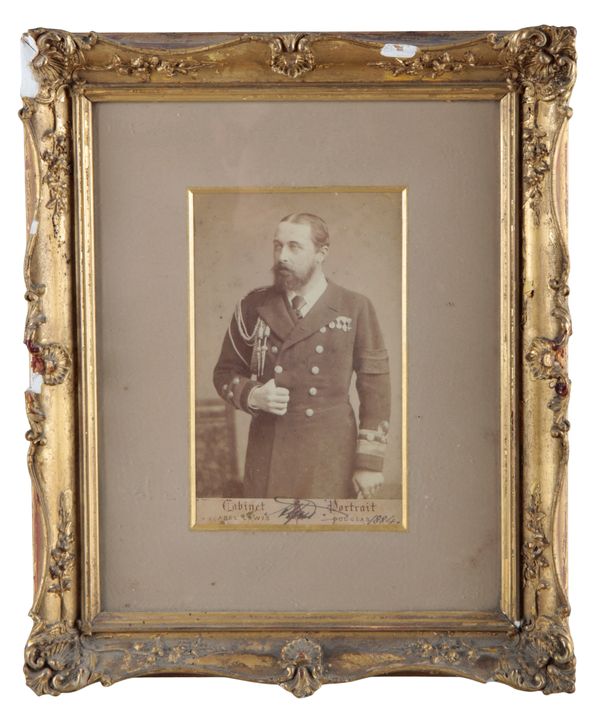 ROYAL INTEREST: A SIGNED CABINET PHOTO OF ALFRED, DUKE OF EDINBURGH (1844-1906)