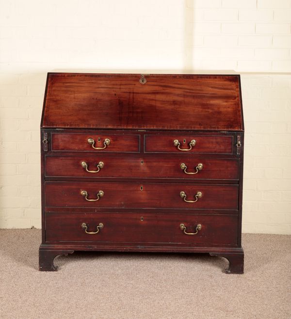 A GEORGE III MAHOGANY BUREAU