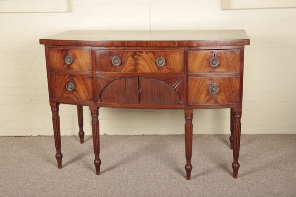 A REGENCY BOWFRONT SIDEBOARD