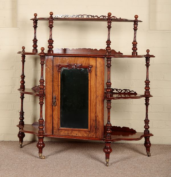 A VICTORIAN WALNUT CREDENZA