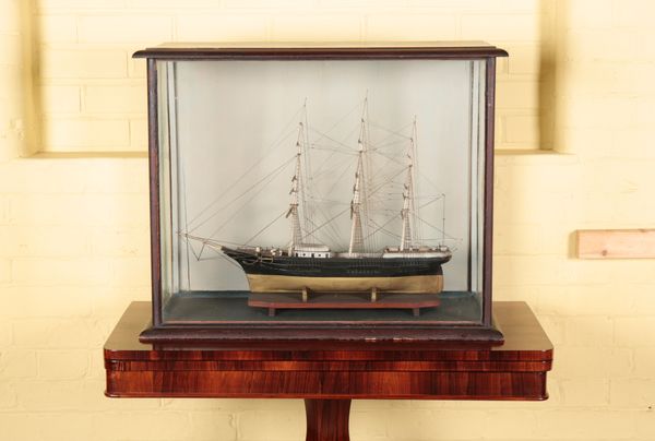 A SCRATCH-BUILT MODEL OF A THREE MASTED SAILING SHIP