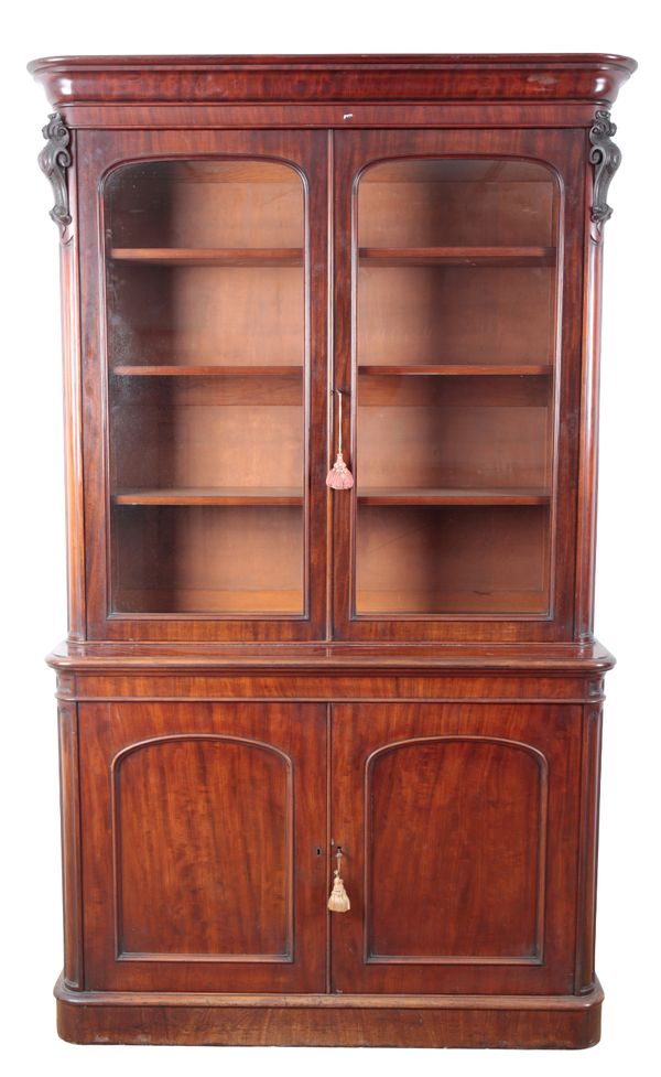 A VICTORIAN MAHOGANY BOOKCASE