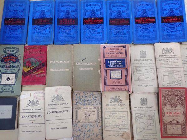 A QUANTITY OF VINTAGE ORDNANCE SURVEY MAPS