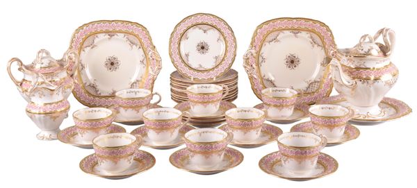 AN ENGLISH PORCELAIN PART TEA SERVICE