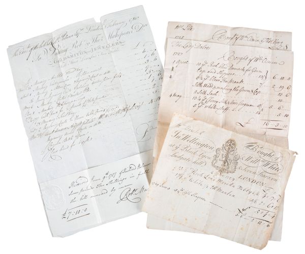 FOUR 18TH CENTURY HANDWRITTEN RECEIPTS