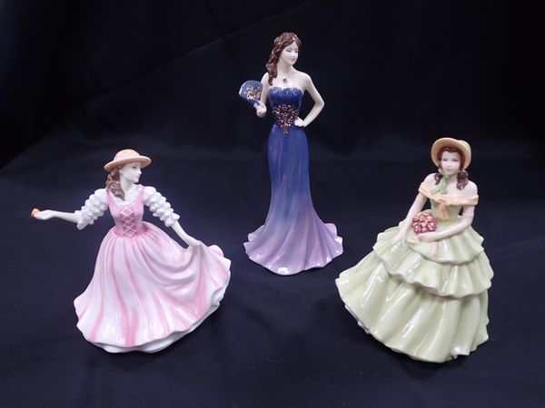 THREE ROYAL STAFFORDHIRE LADY FIGURINES