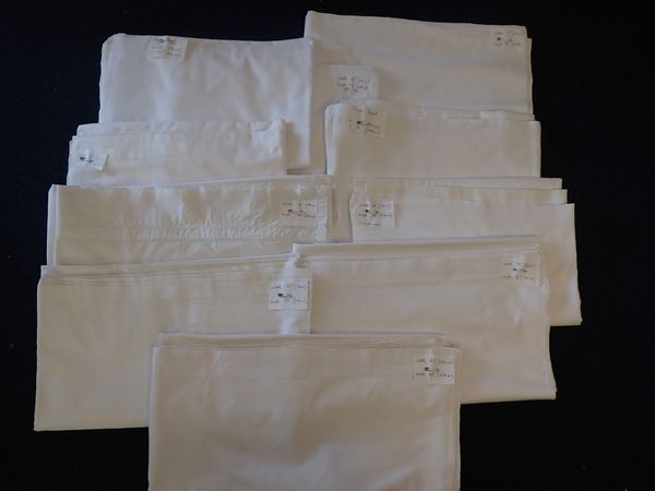 TEN VINTAGE COTTON SHEETS