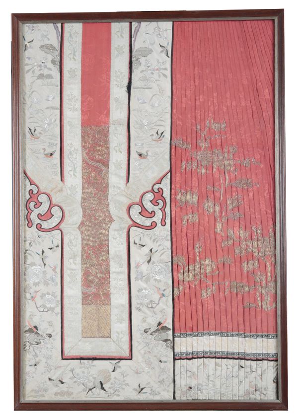 A PAIR OF CHINESE ROBE FRAGMENTS