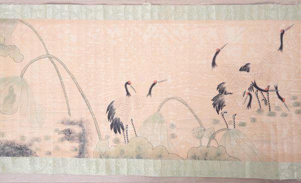 A CHINESE SCROLL PAINTING