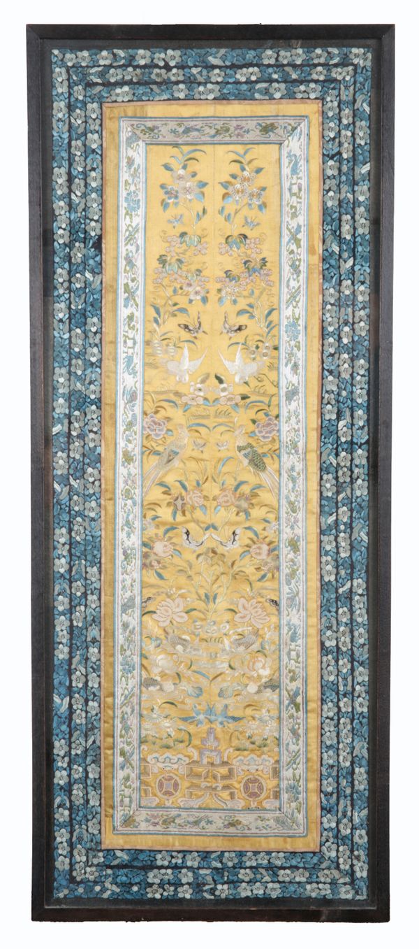 A LARGE COLLECTION OF CHINESE SILK PANELS
