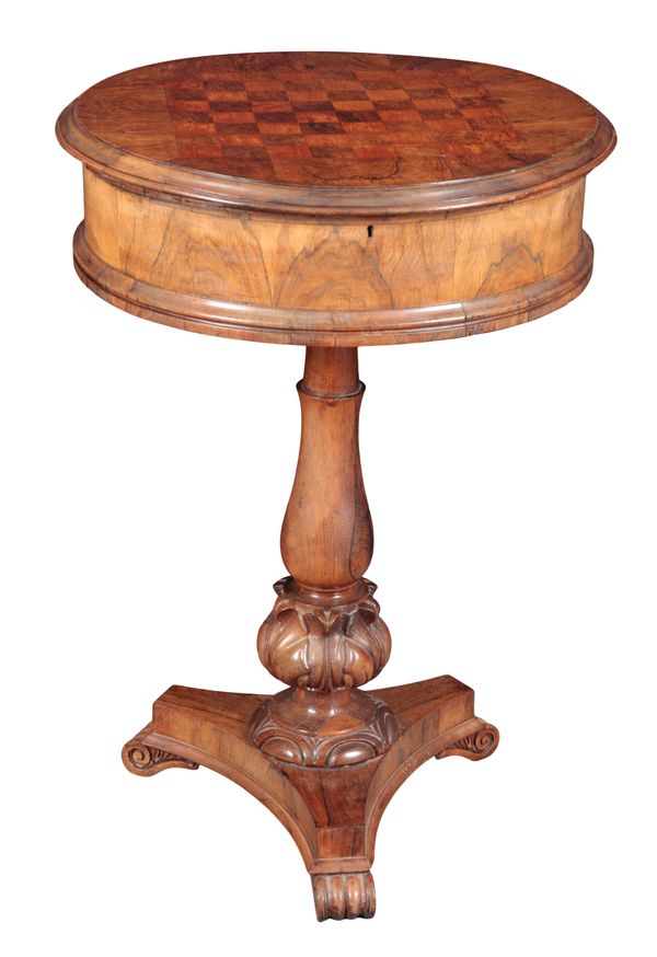 A WILLIAM IV ROSEWOOD GAMES TABLE