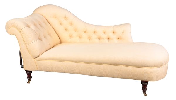 A VICTORIAN MAHOGANY CHAISE LONGUE