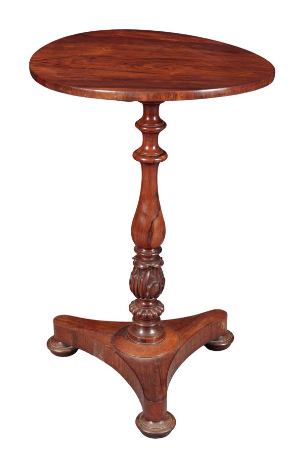 A VICTORIAN ROSEWOOD CIRCULAR OCCASIONAL TABLE