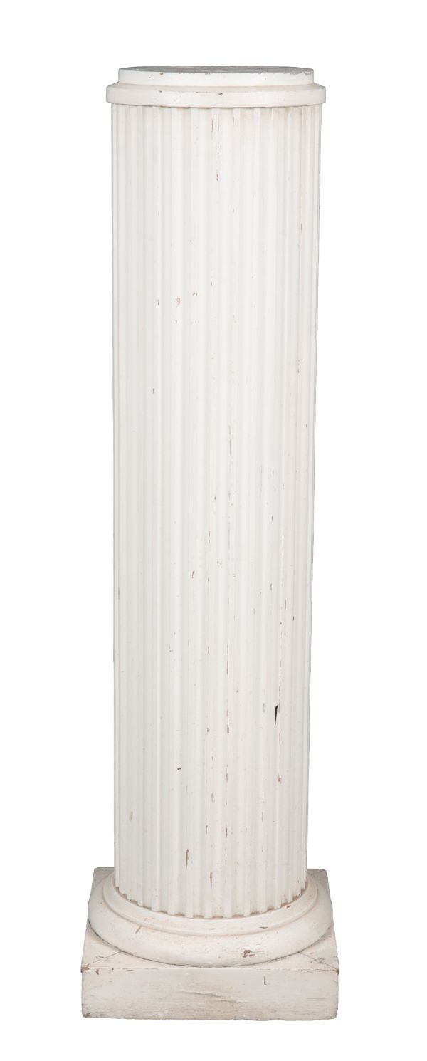 A SWEDISH PAINTED PINE COLUMNAR PLINTH