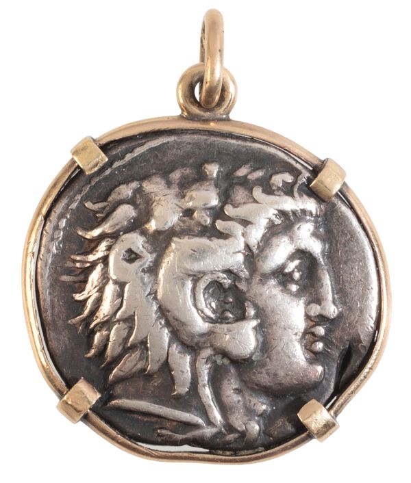 AN ALEXANDER THE GREAT DRACHM COIN PENDANT