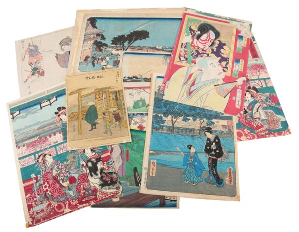 JAPANESE SCHOOL, 19TH CENTURY A large collection of ukiyo-e woodblock prints