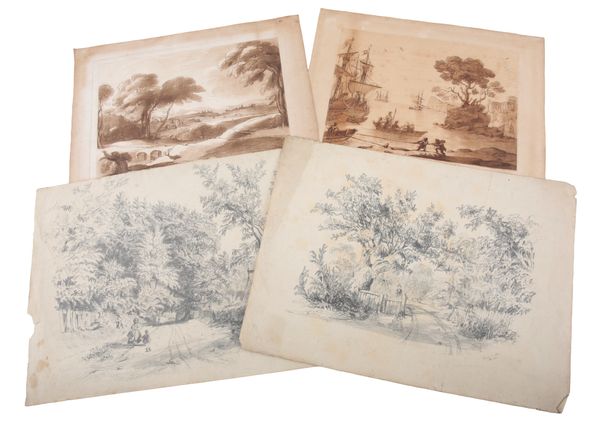 AFTER CLAUDE LORRAIN Two Italianate landscapes