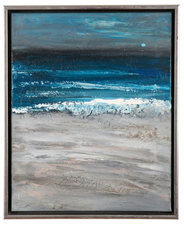 *COLIN HALLIDAY (b. 1964) Cresting waves on a beach