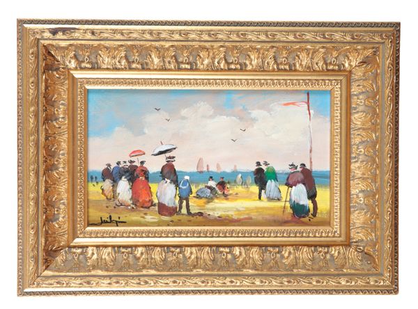FRENCH SCHOOL, 20TH CENTURY A beach scene