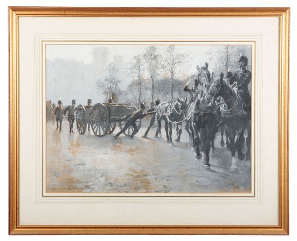 GILBERT HOLIDAY (1879-1937) A study of artillery horses
