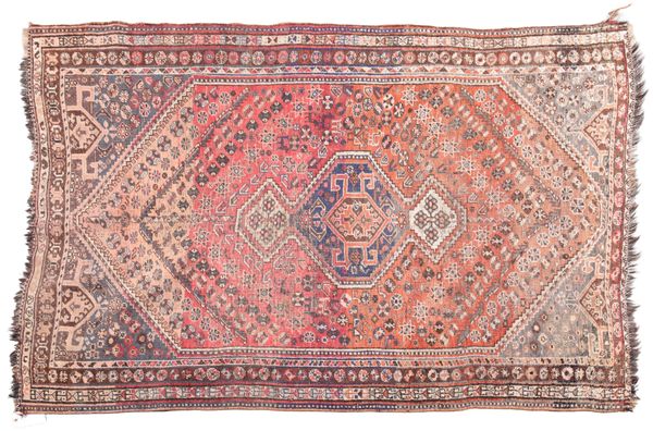 AN ANTIQUE KHAMSEH OR QASHQAI RUG