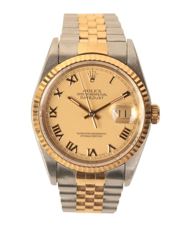 ROLEX OYSTER PERPETUAL DATEJUST: A GENTLEMAN'S BRACELET WATCH