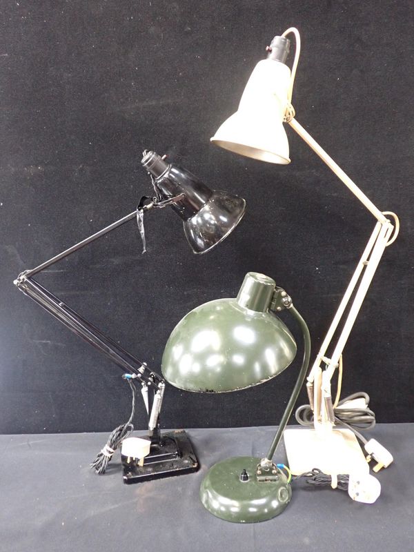 TWO VINTAGE HERBERT TERRY ANGLEPOISE LAMPS