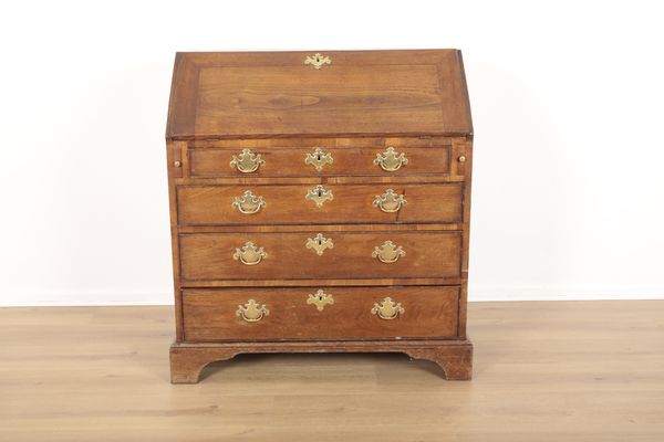 A GEORGE III ELM BUREAU