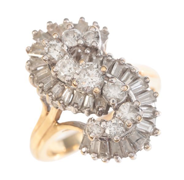 A DIAMOND CLUSTER RING