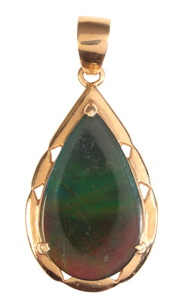 AN AMMOLITE PENDANT