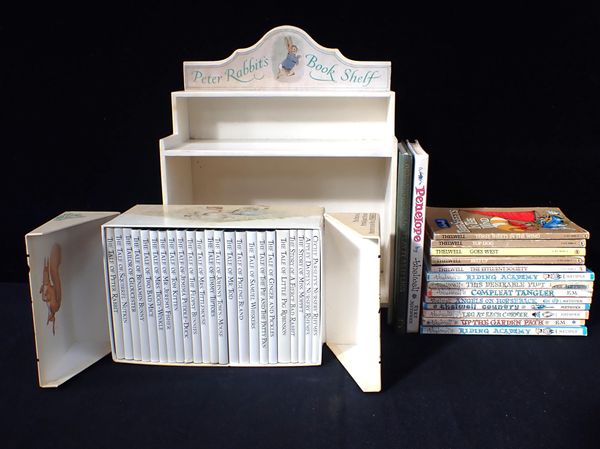 'PETER RABBIT'S BOOKSHELF' WITH A BOXED BEATRIX POTTER SET