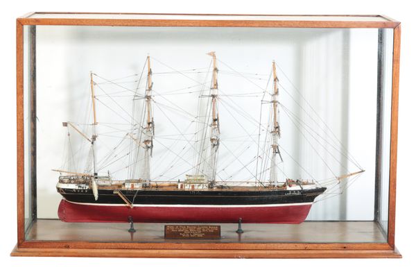 A PAINTED MODEL OF A FOUR MASTED CLIPPER BARQUE - ‘LADY VIOLET’