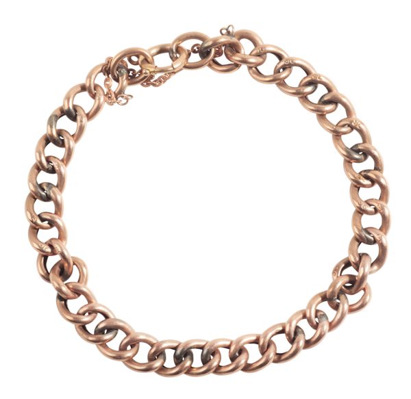 A 9CT GOLD CURB LINK BRACELET