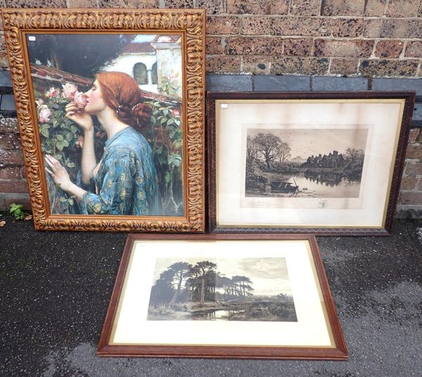 A PAIR OF FRENCH SIGNED ETCHINGS