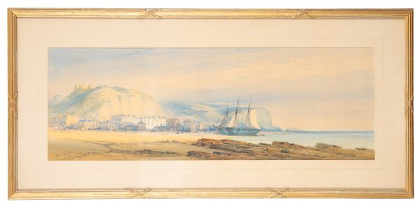 JOHN CALLOW (1822-1878) Panoramic coastal landscape