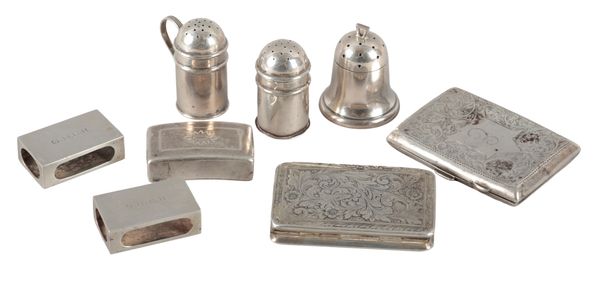 A PAIR OF ELIZABETH II SILVER MATCH BOX COVERS