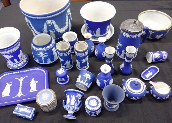 A COLLECTION OF WEDGWOOD JASPERWARE