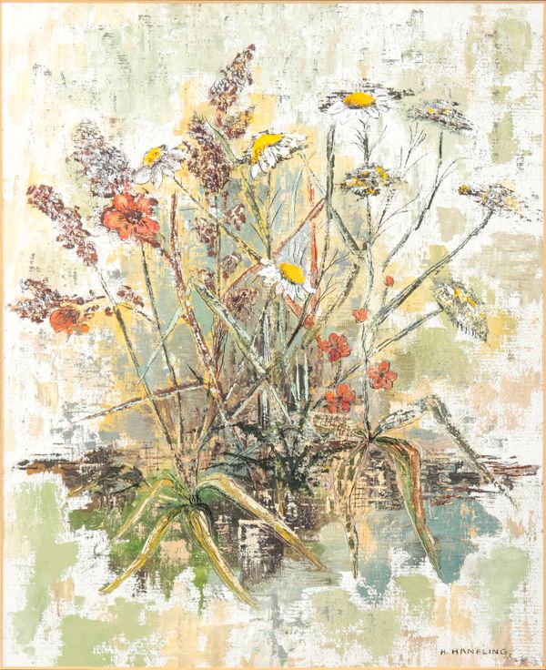*H. HANFLING (20TH CENTURY) Study of flowers