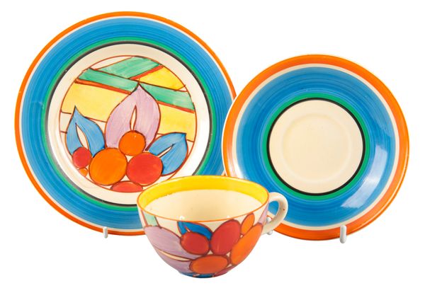 *CLARICE CLIFF (1899-1972) FOR NEWPORT POTTERY Three pieces of 'Berries' ceramics