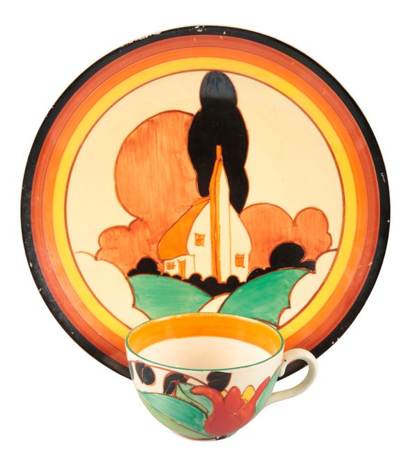 *CLARICE CLIFF (1899-1972) FOR NEWPORT POTTERY A 'Farmhouse' plate