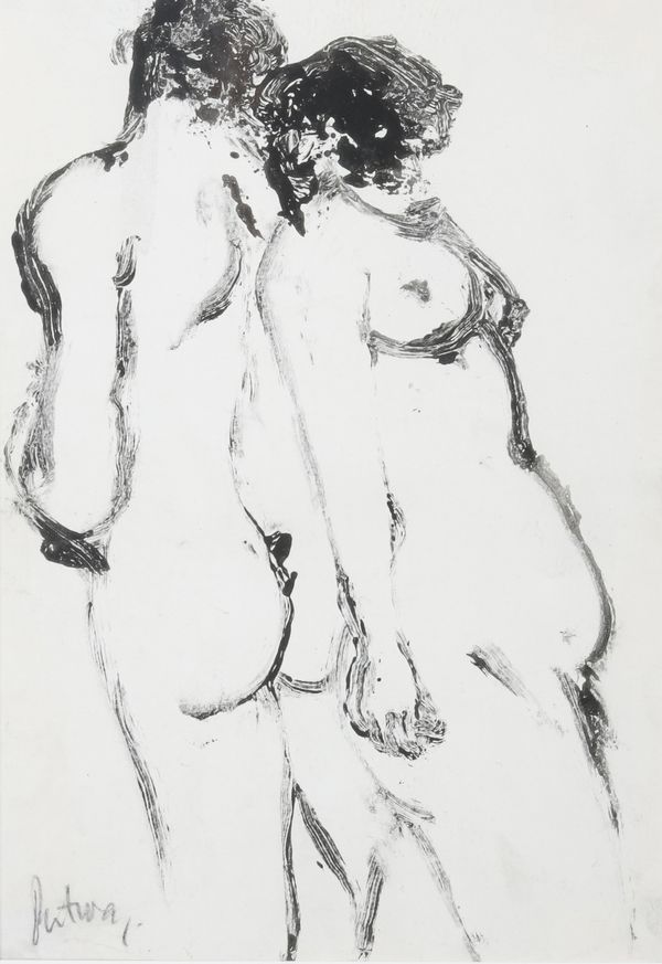 *DOUGLAS PORTWAY (1922-1993) Two nude figures