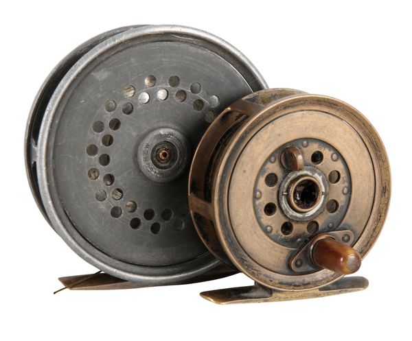 A J.B.MOSCROPS OF MANCHESTER BRASS FLY REEL