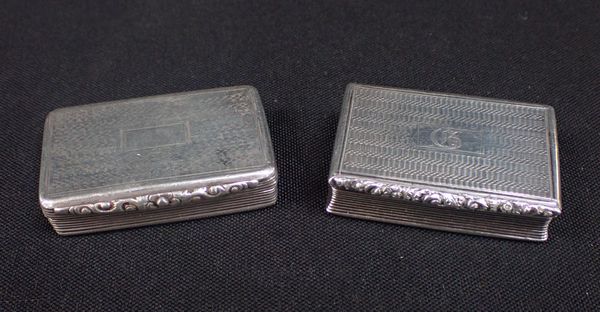 TWO SILVER SNUFF BOXES BY FRANCIS CLARK, BIRMINGHAM 1832