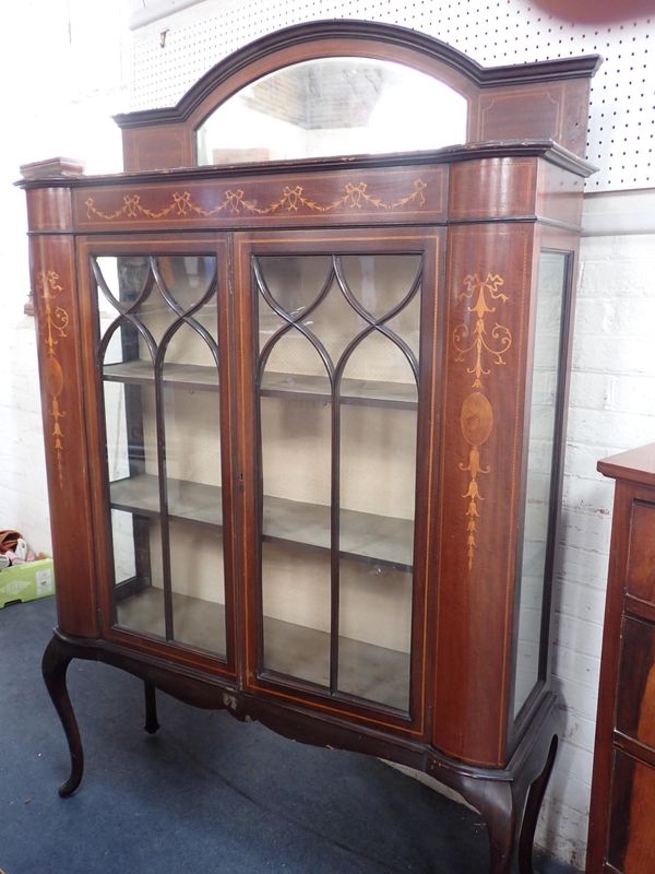 AN EDWARDIAN DISPLAY CABINET