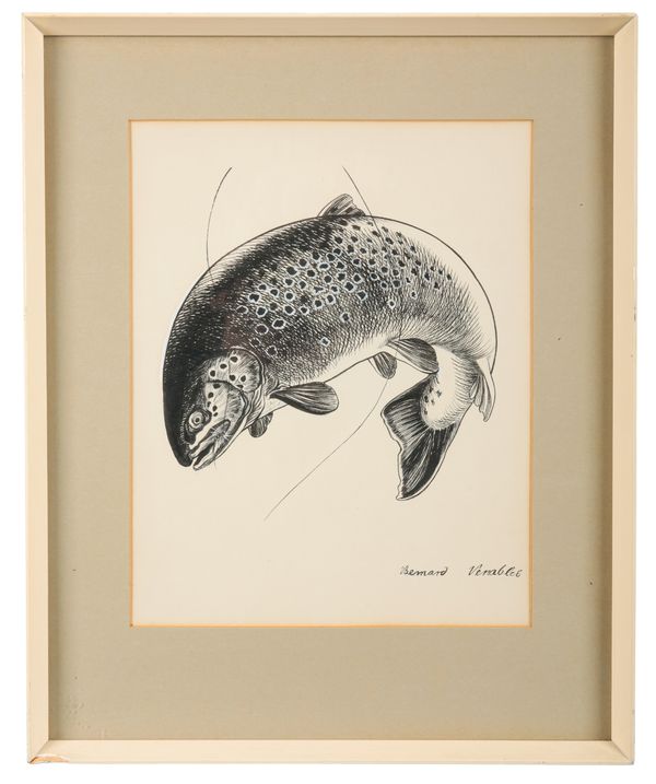 *BERNARD VENABLES (1907-2001) A Brown Carp with Fishing Fly in Mouth